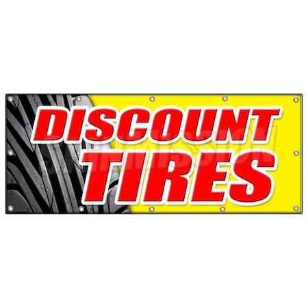 DISCOUNT TIRES BANNER SIGN Sale Installation Balance Alignment Service